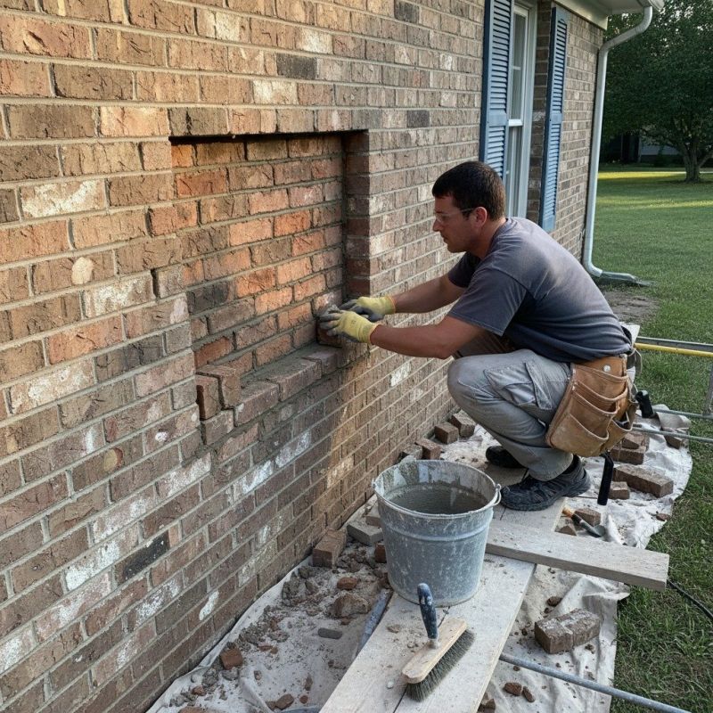 Local Brick Wall Repair pros at work